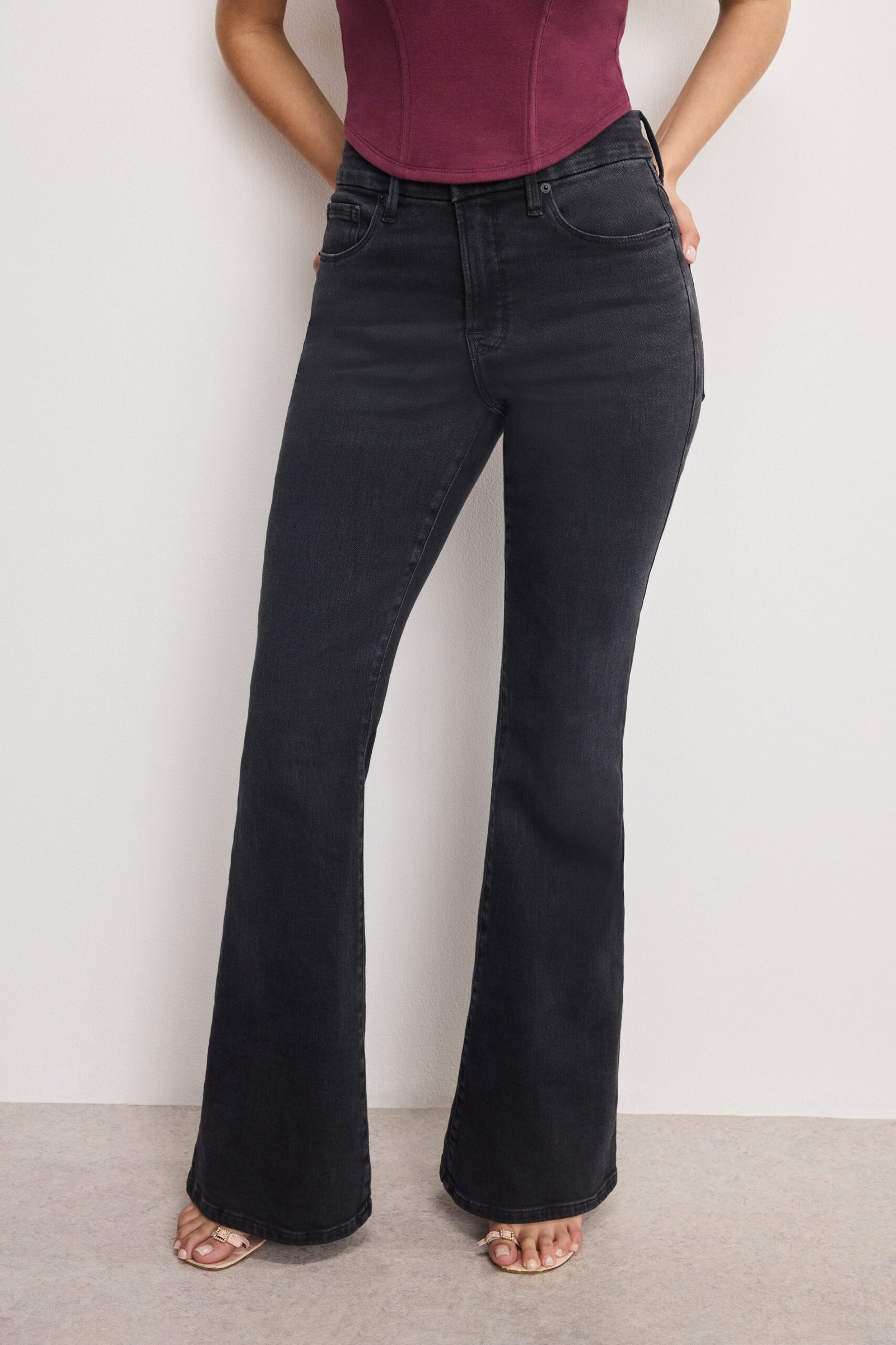 Alternative view of DOLLY JOLEANS PETITE FLARE JEANS | BLACK391