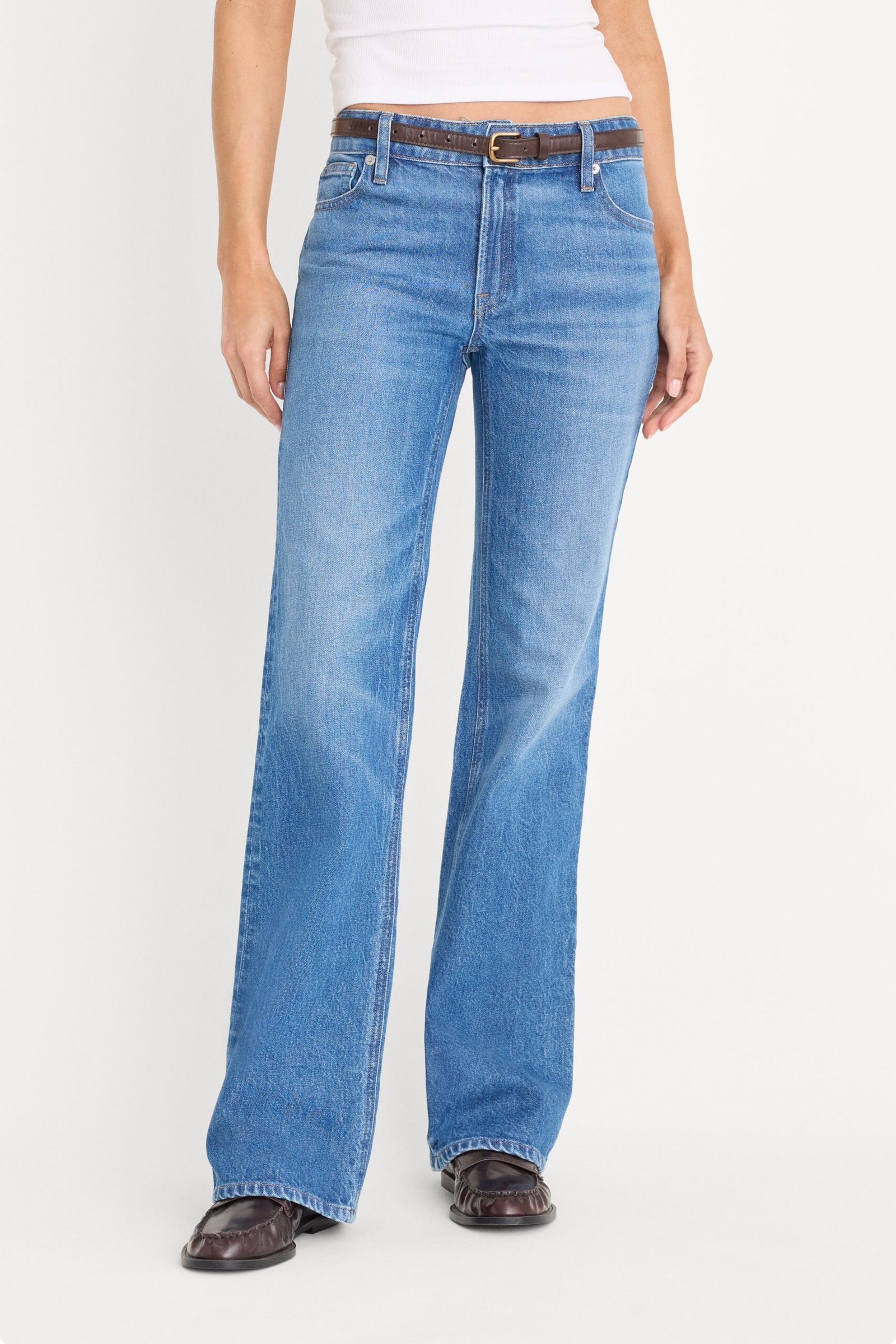 Alternative view of VINTAGE LOW RISE BOOTCUT JEANS | INDIGO1222