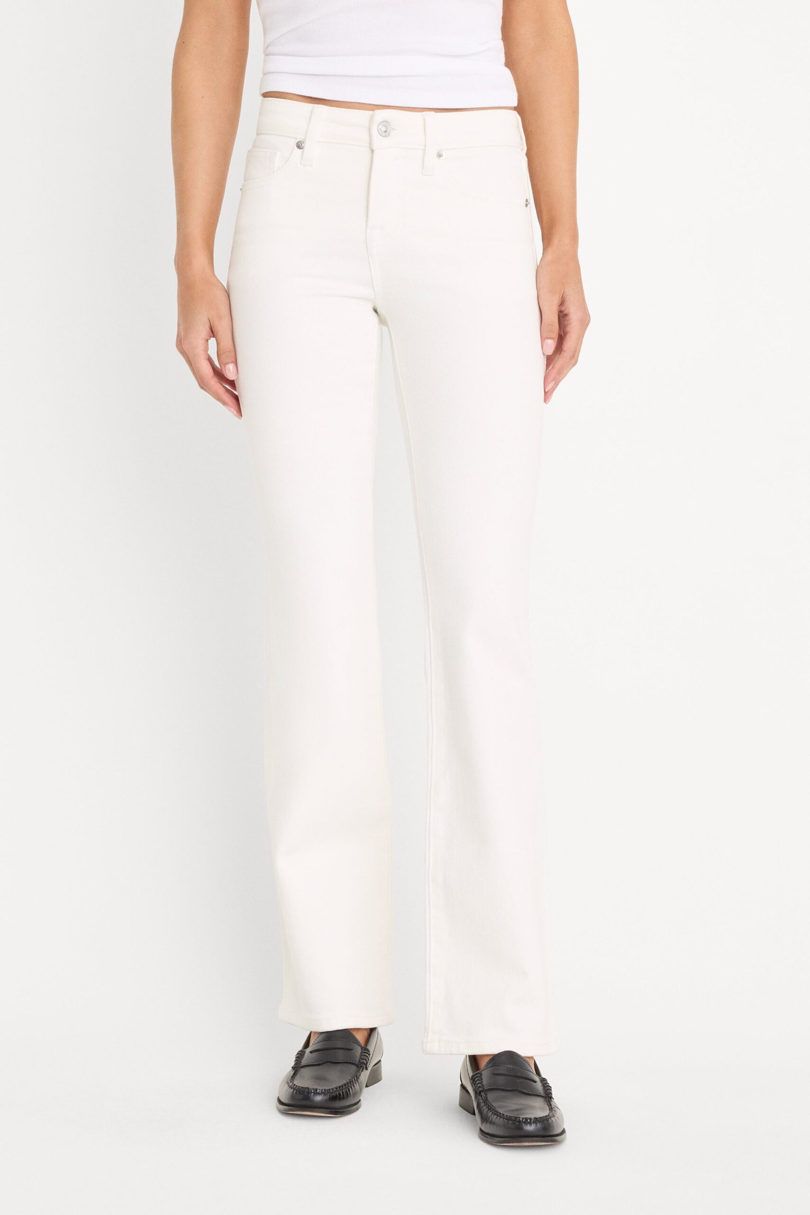 Alternative view of GOOD LOW RISE BOOTCUT JEANS| WHITE001