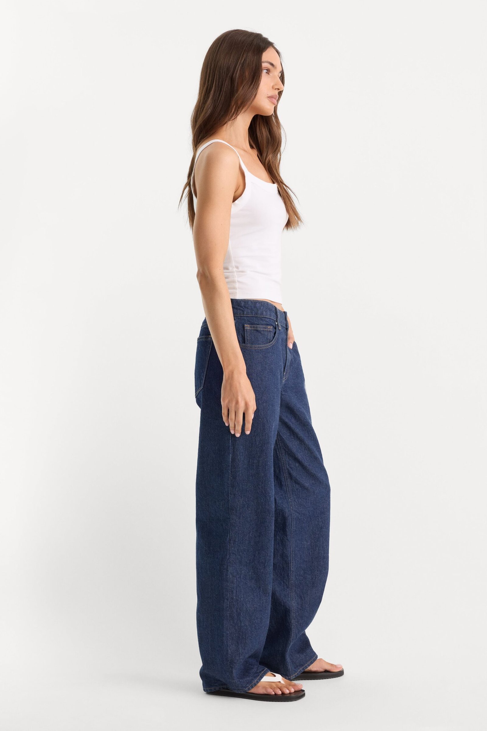 LOW RELAXED STRAIGHT JEANS | RINSE - Image 3
