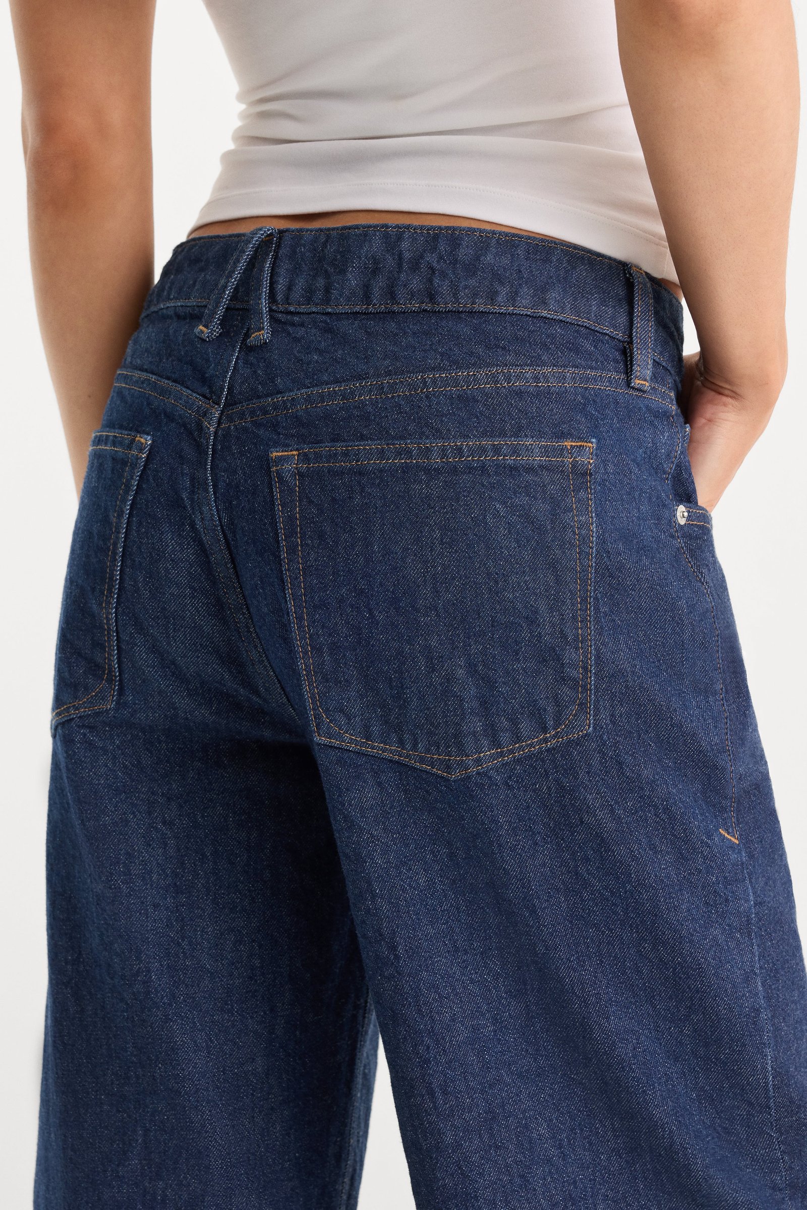 LOW RELAXED STRAIGHT JEANS | RINSE - Image 6