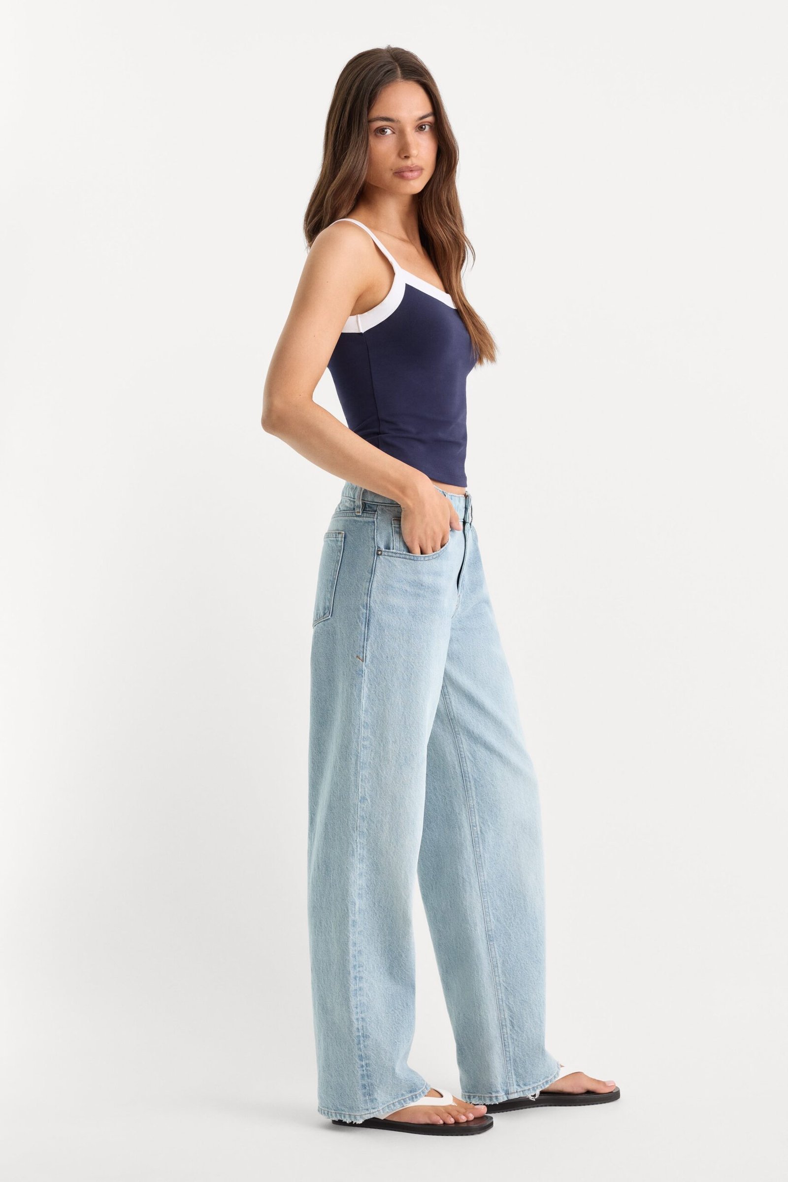 LOW RELAXED STRAIGHT JEANS | INDIGO1220 - Image 3