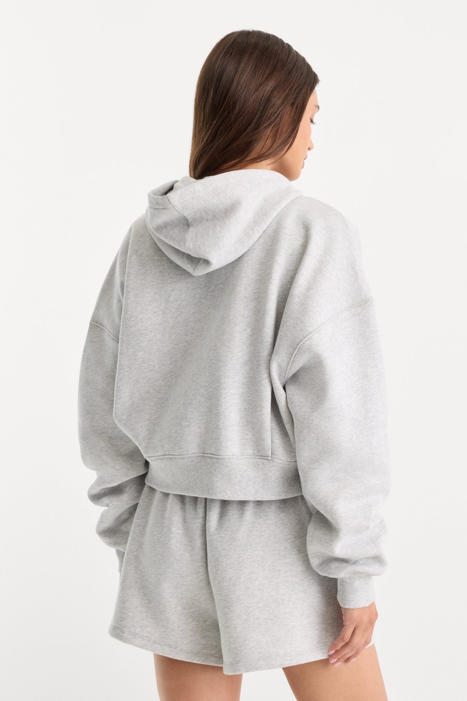 Alternative view of THE ZIP UP SWEATSHIRT | HEATHER GREY