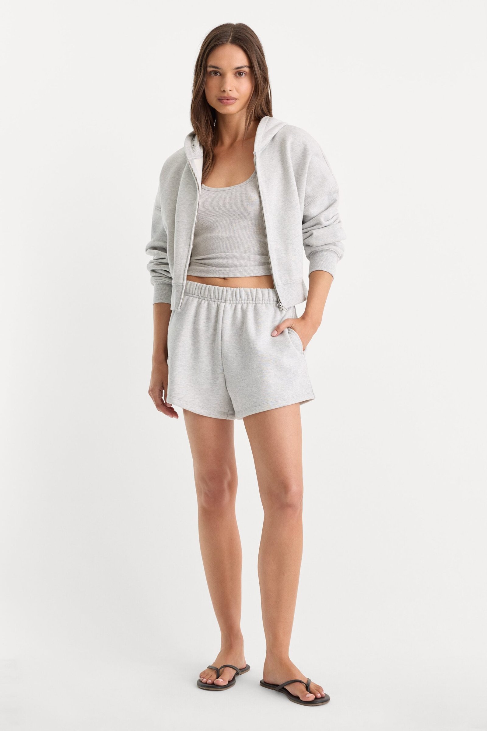 THE FLEECE SHORT | HEATHER GREY