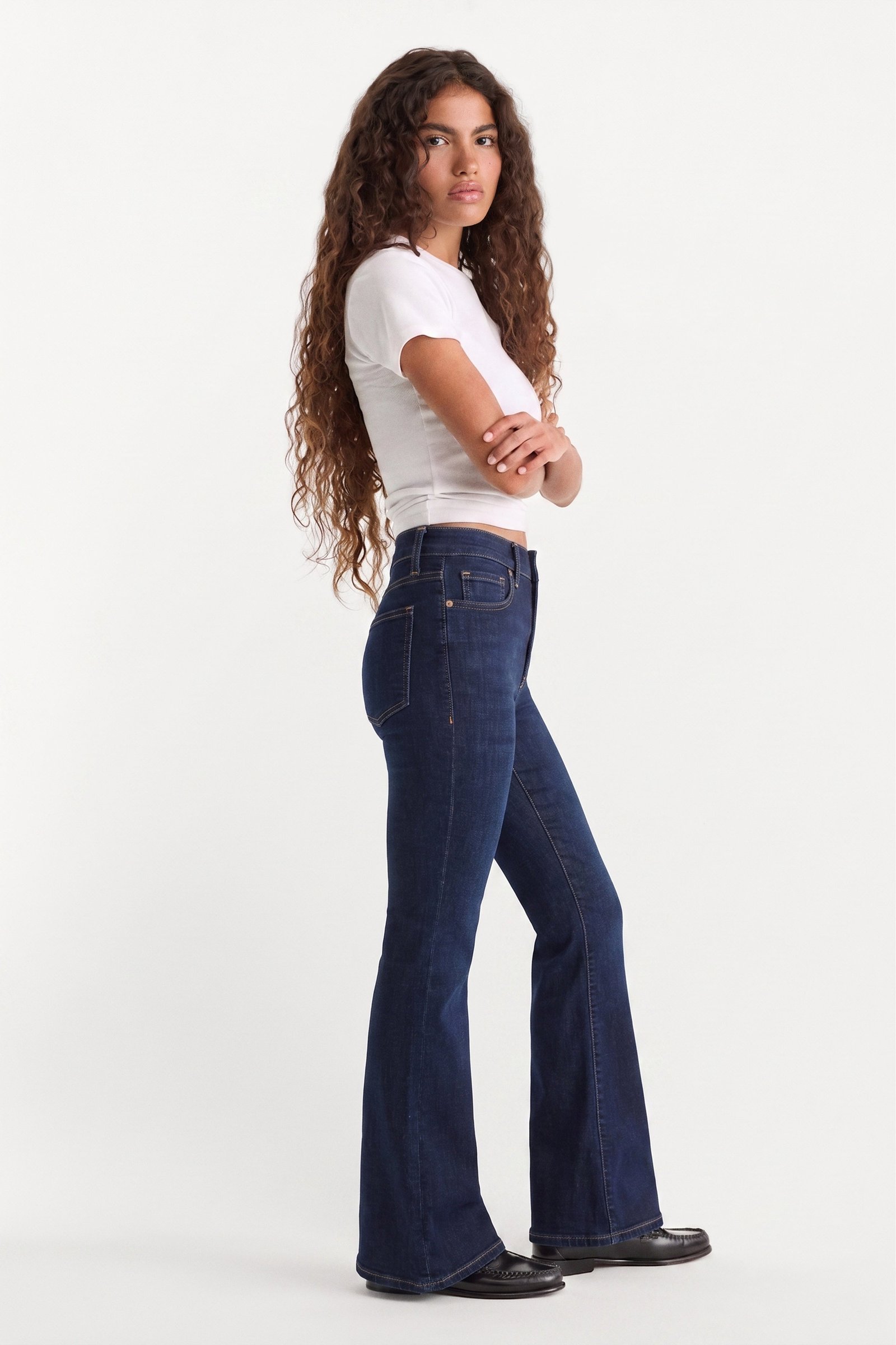 ALWAYS FITS GOOD PETITE FLARE JEANS | INDIGO1317 - Image 3