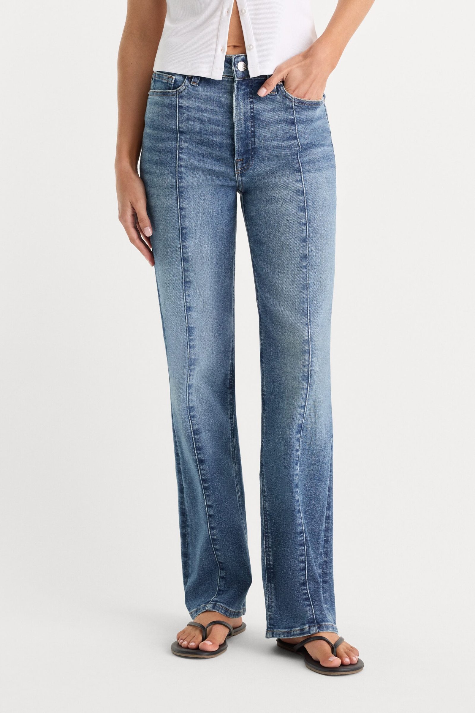 Alternative view of GOOD TRUE STRAIGHT JEANS | INDIGO1236