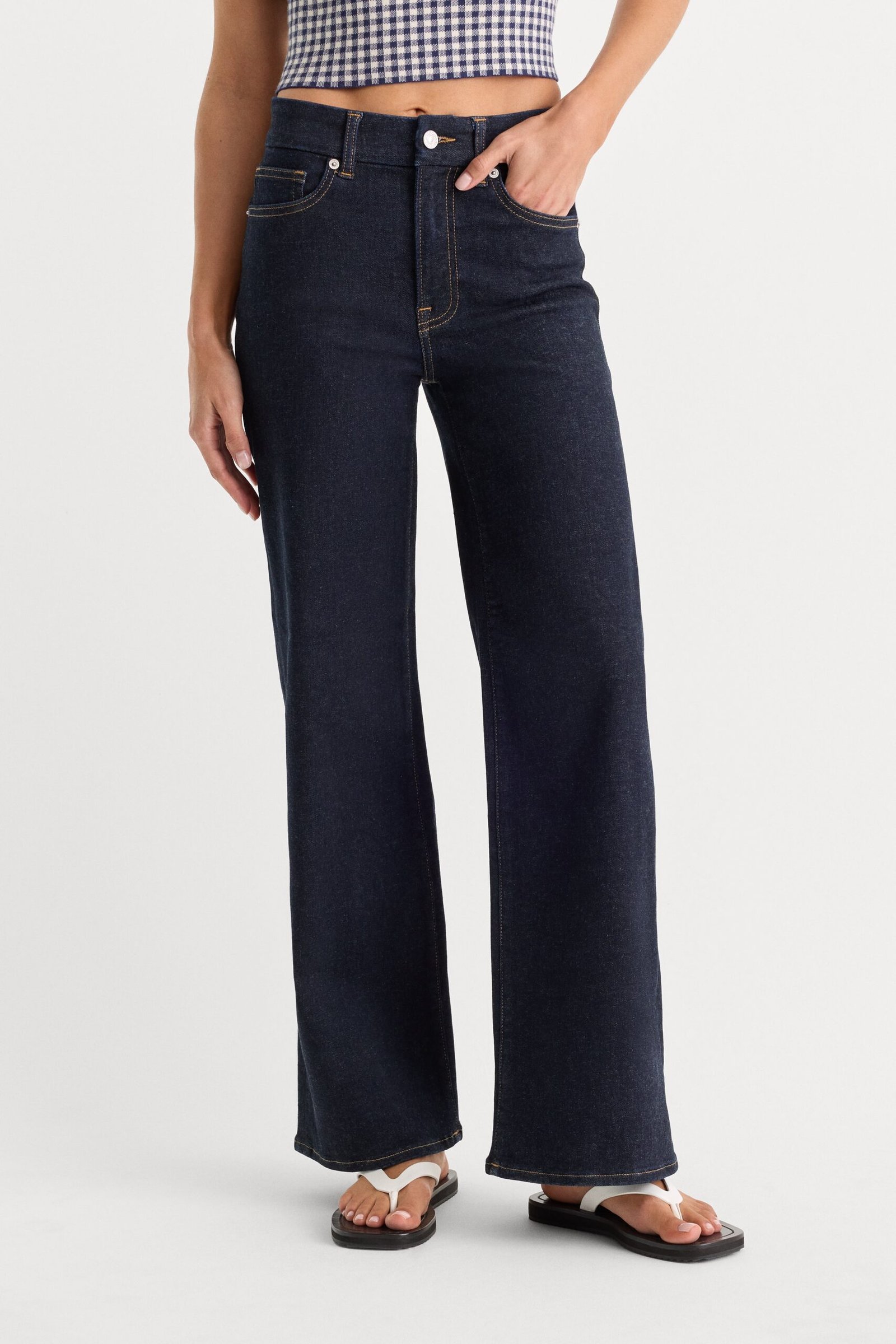 Alternative view of ALWAYS FITS SLIM PALAZZO JEANS | DENETHIC BLUE