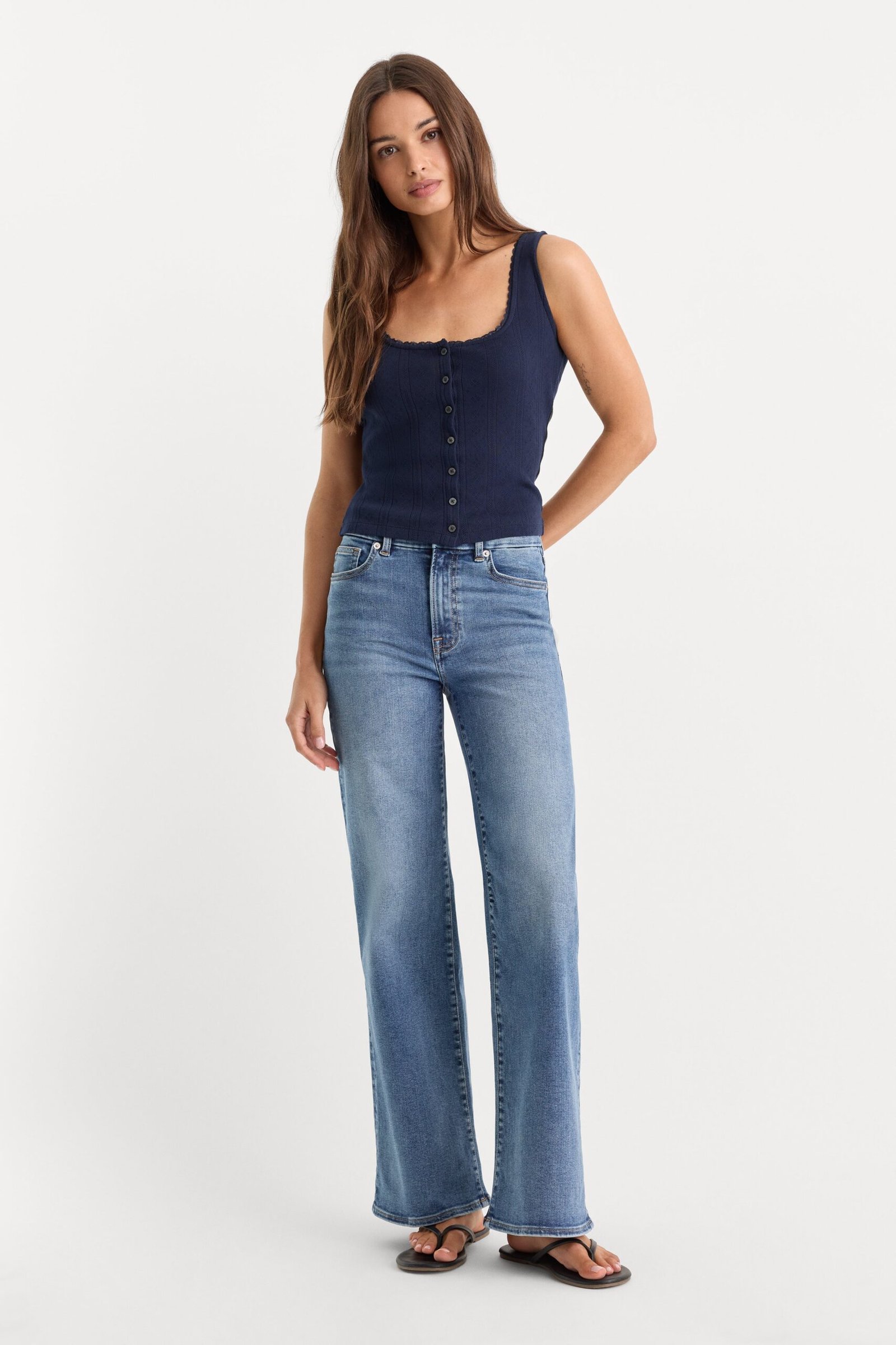 ALWAYS FITS SLIM PALAZZO JEANS | TAWNY