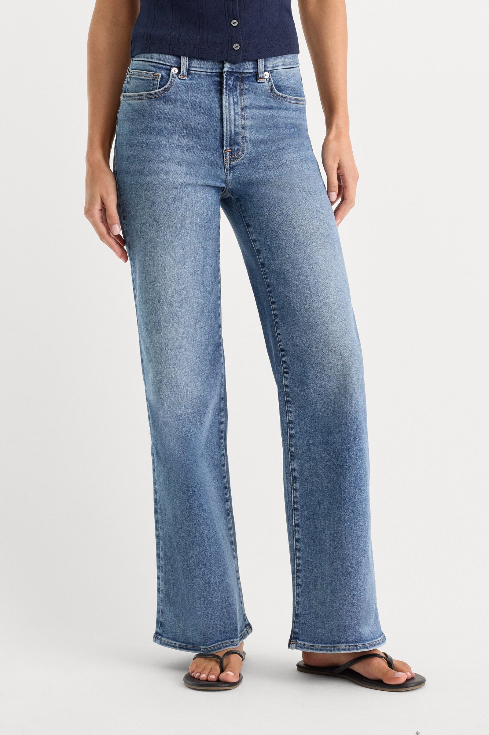 Alternative view of ALWAYS FITS SLIM PALAZZO JEANS | TAWNY