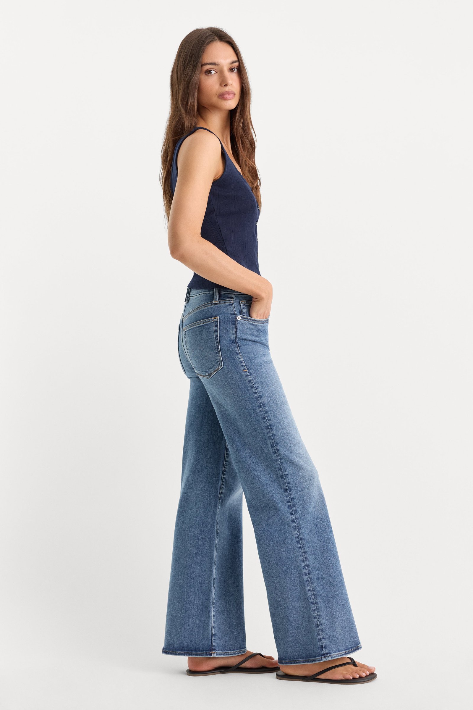 ALWAYS FITS SLIM PALAZZO JEANS | TAWNY - Image 3