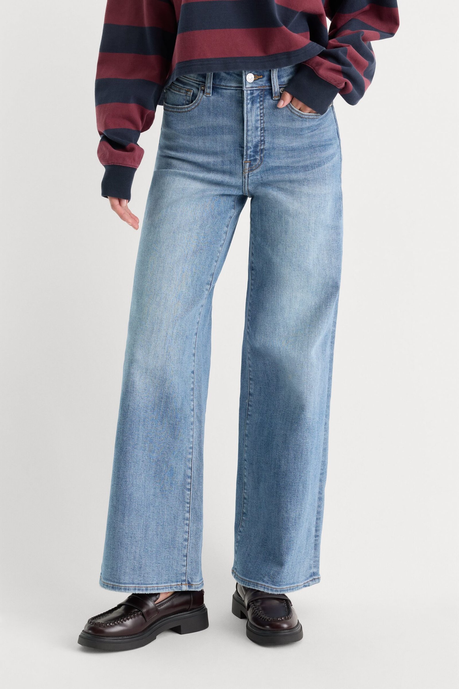 Alternative view of GOOD WAIST PALAZZO ANKLE JEANS | CEDARWICK