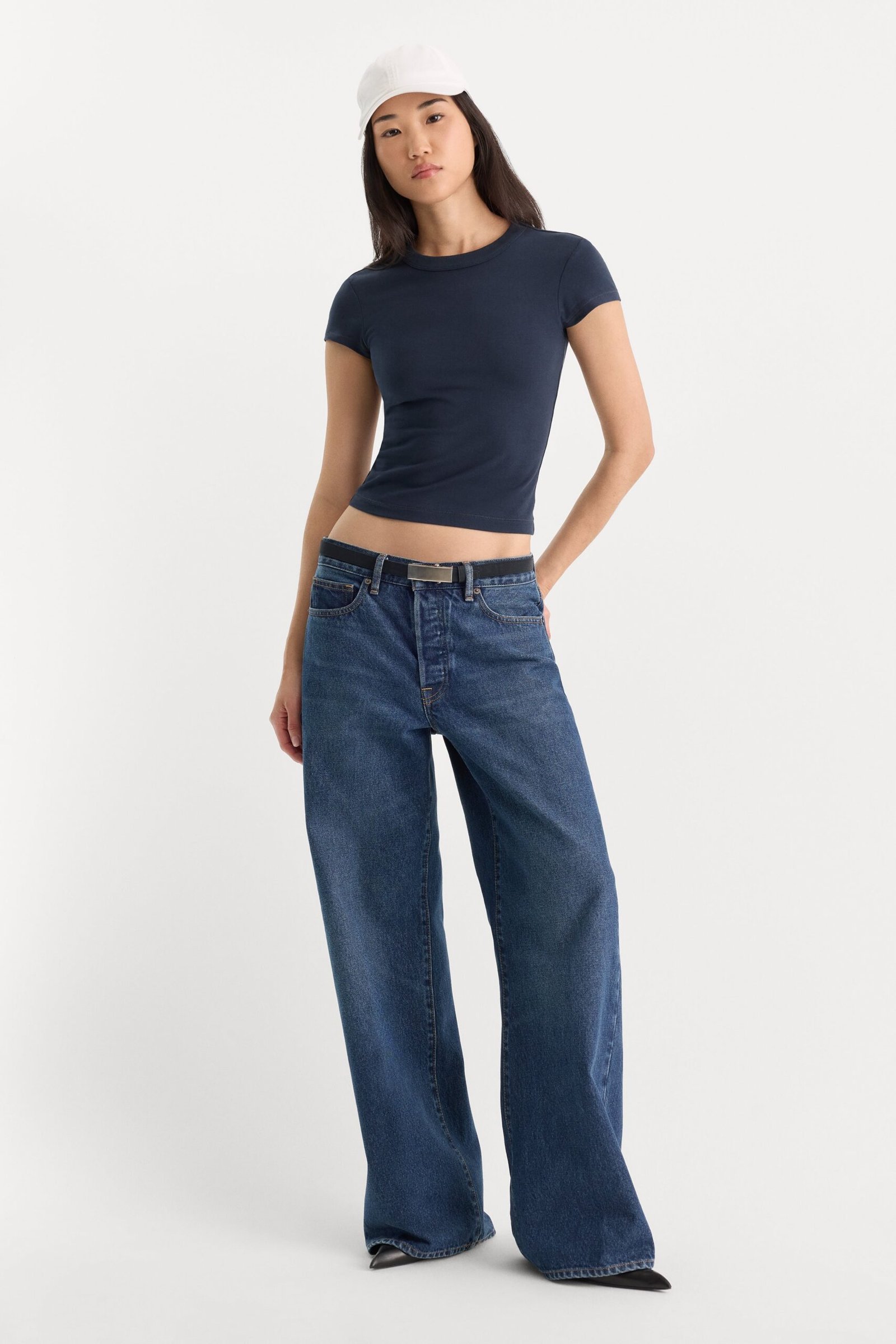 THE CAP SLEEVE TEE | NEW NAVY - Image 3