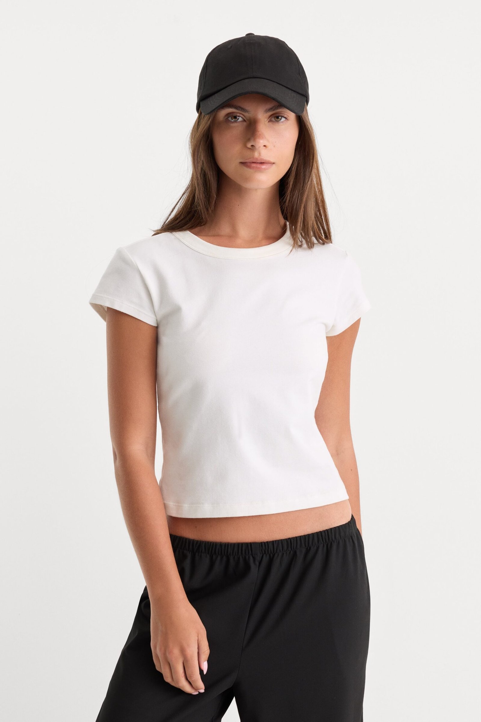 THE CAP SLEEVE TEE | WHITE001