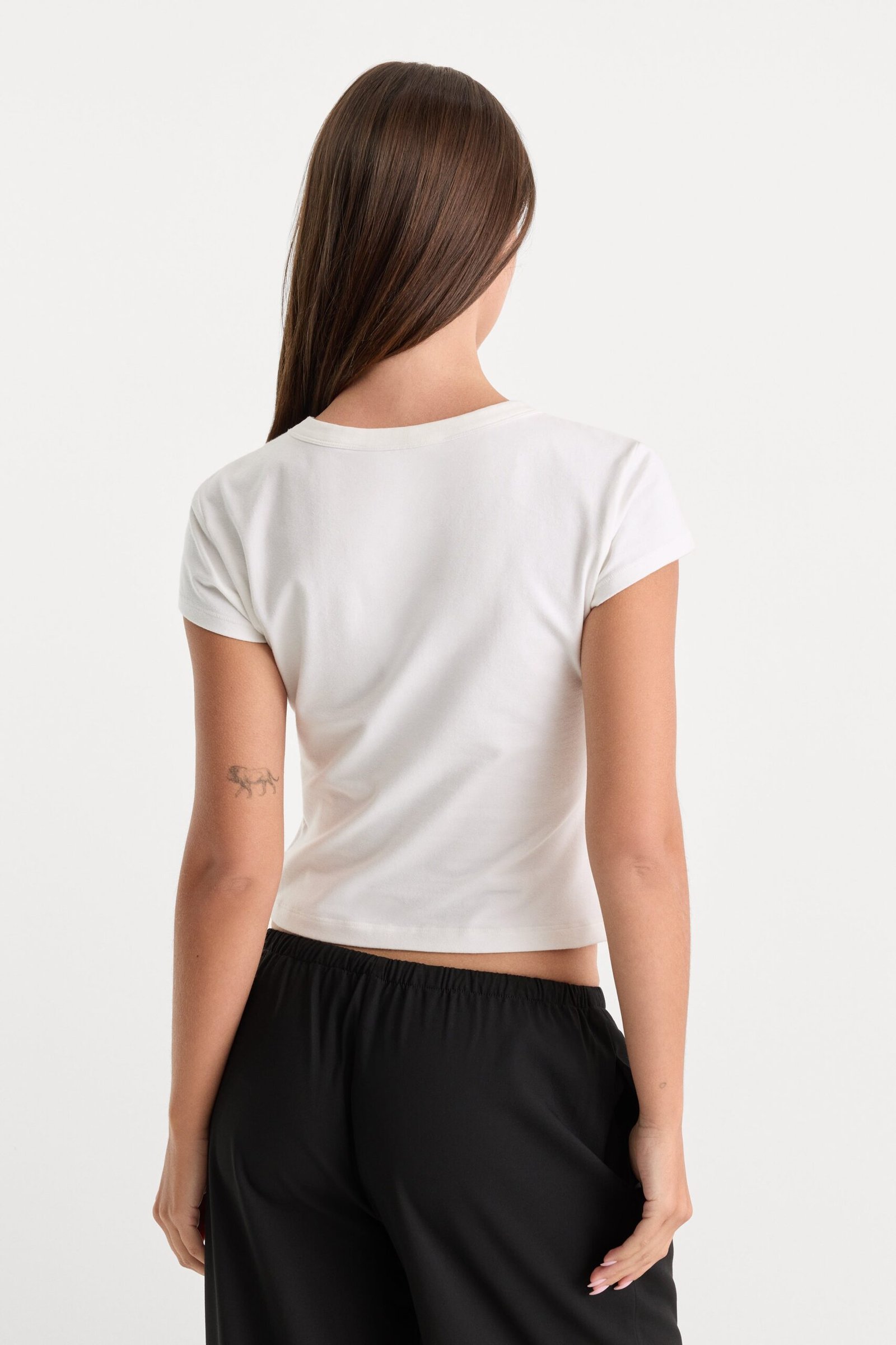 Alternative view of THE CAP SLEEVE TEE | WHITE001