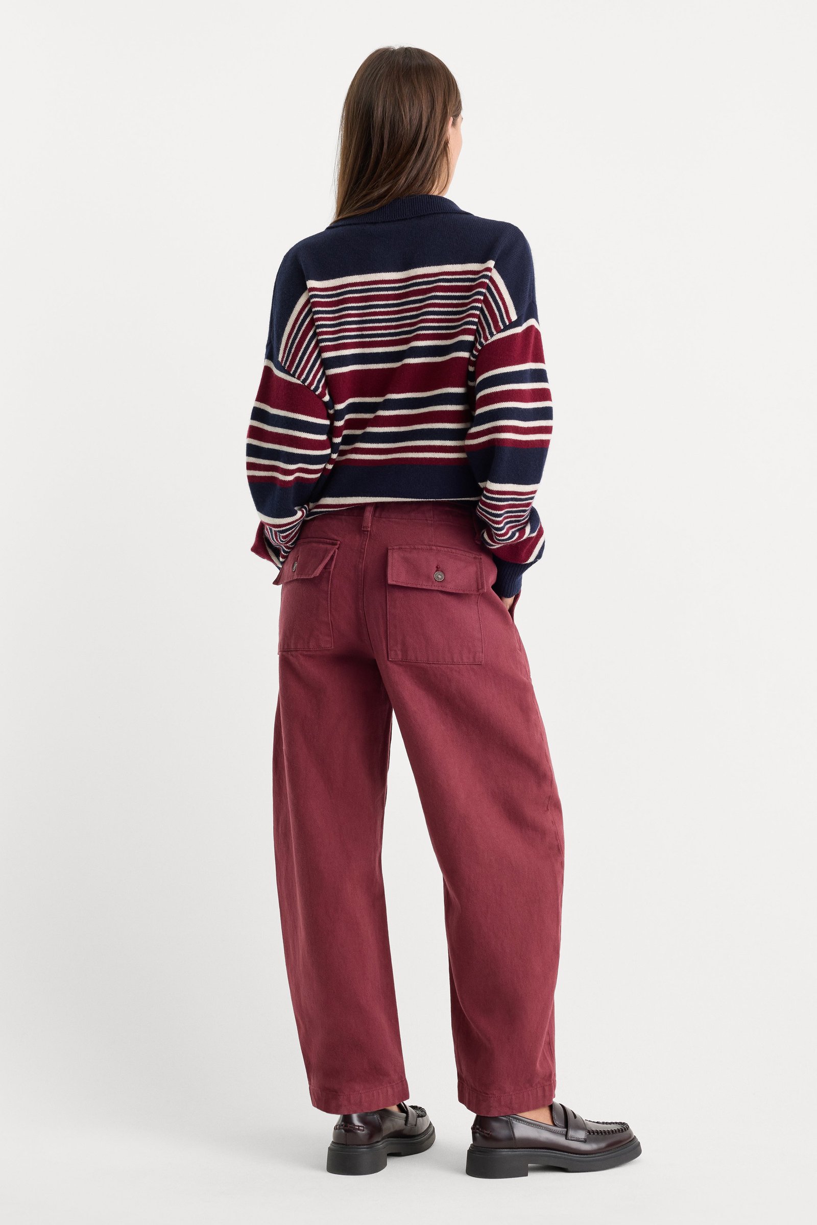 VINTAGE BARREL ANKLE JEANS | BERRY NOIR - Image 5