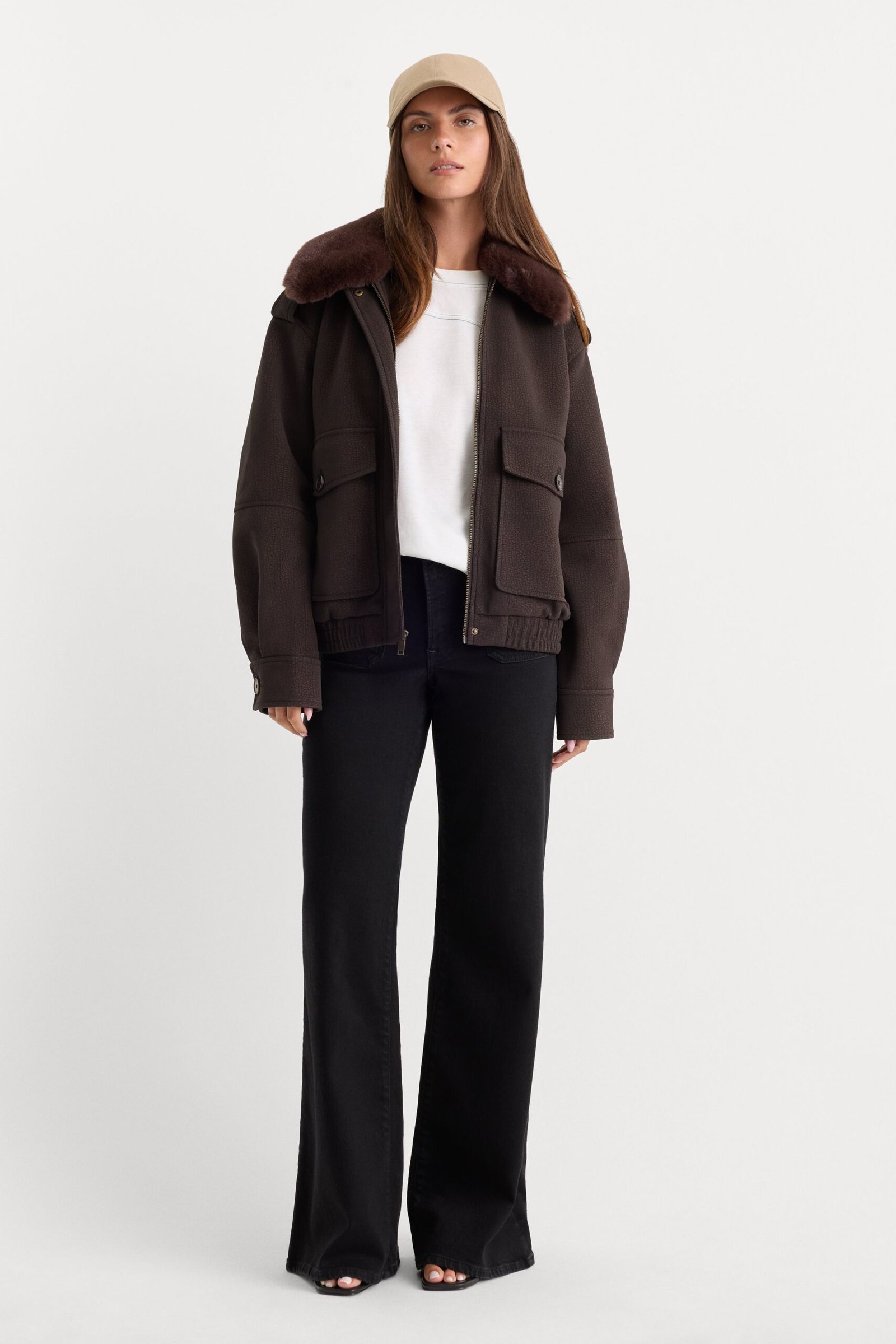 GOOD PETITE PALAZZO JEANS | BLACK001 - Image 3