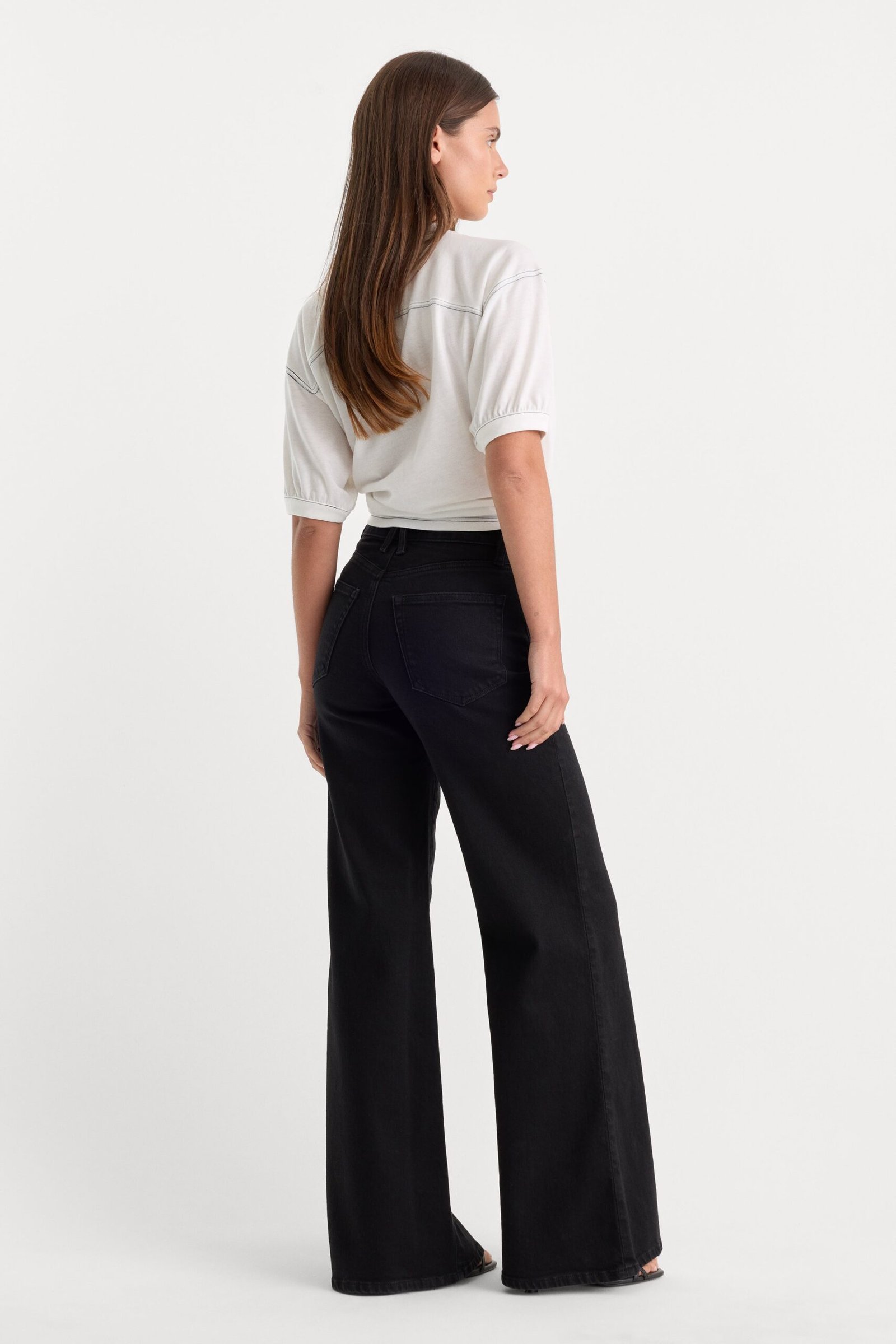 GOOD WAIST PALAZZO JEANS | BLACK001 - Image 5
