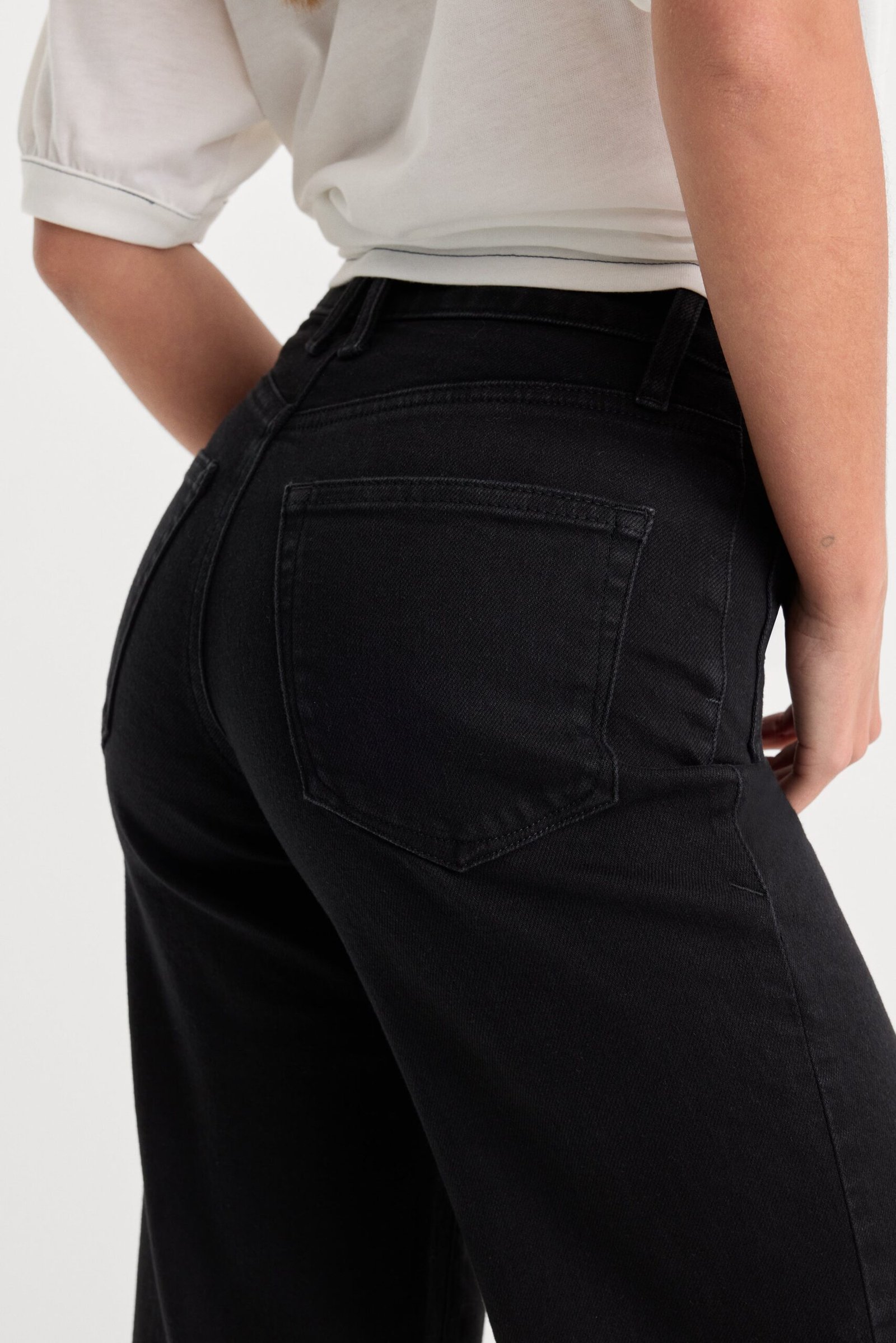 GOOD WAIST PALAZZO JEANS | BLACK001 - Image 6