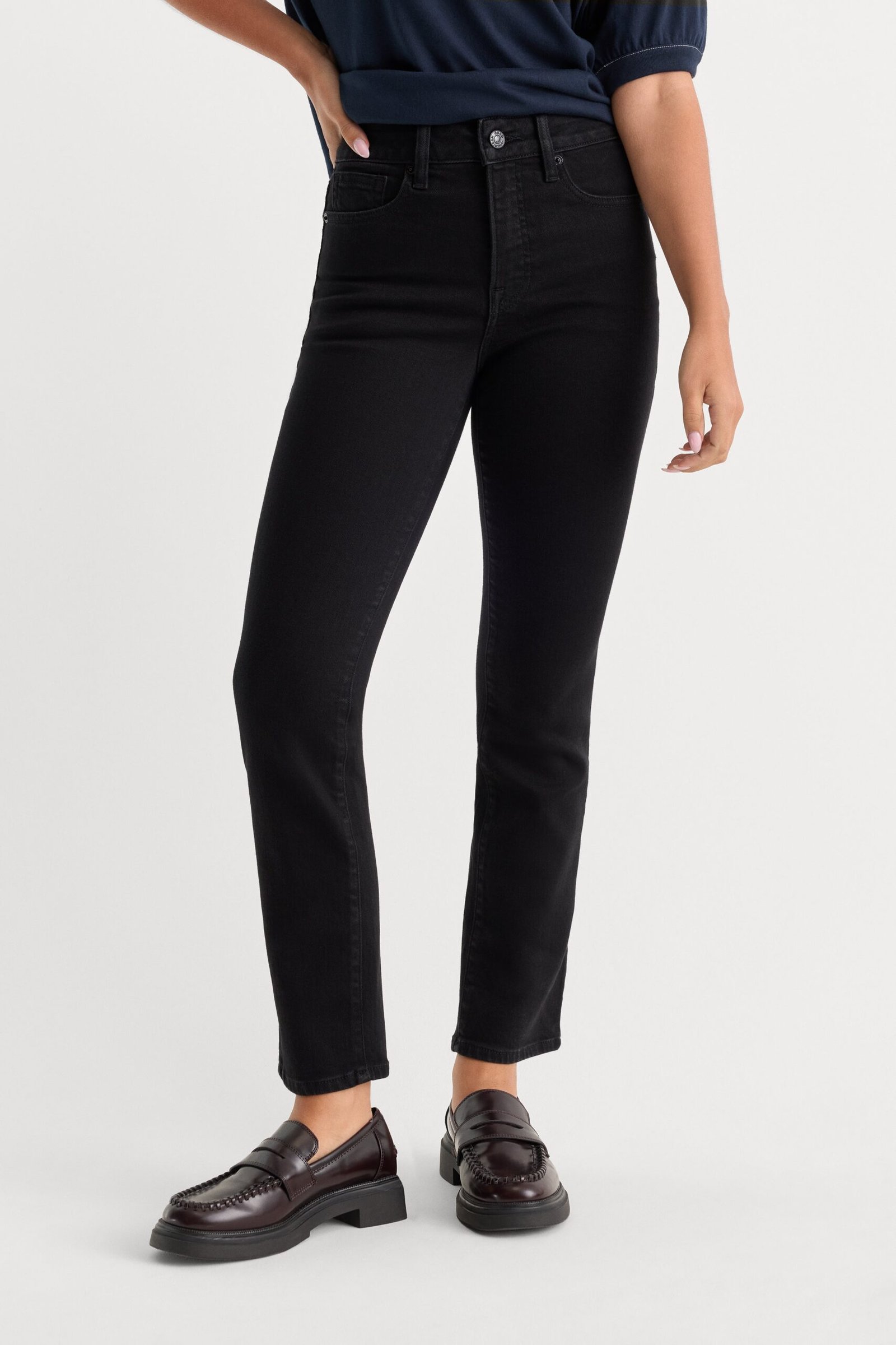 Alternative view of GOOD LEGS STRAIGHT JEANS | BLACK001
