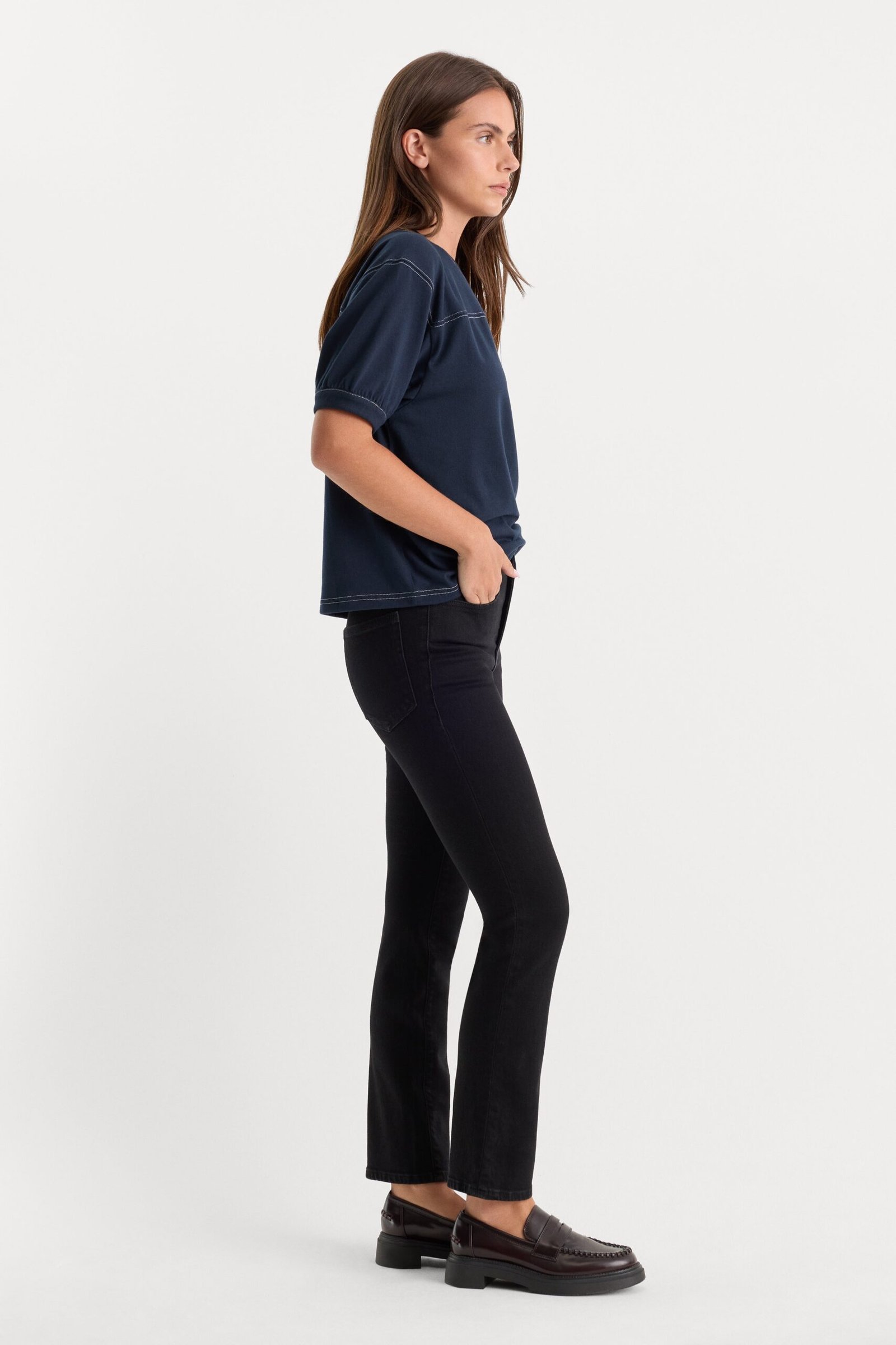 Alternative view of GOOD PETITE STRAIGHT JEANS | BLACK001
