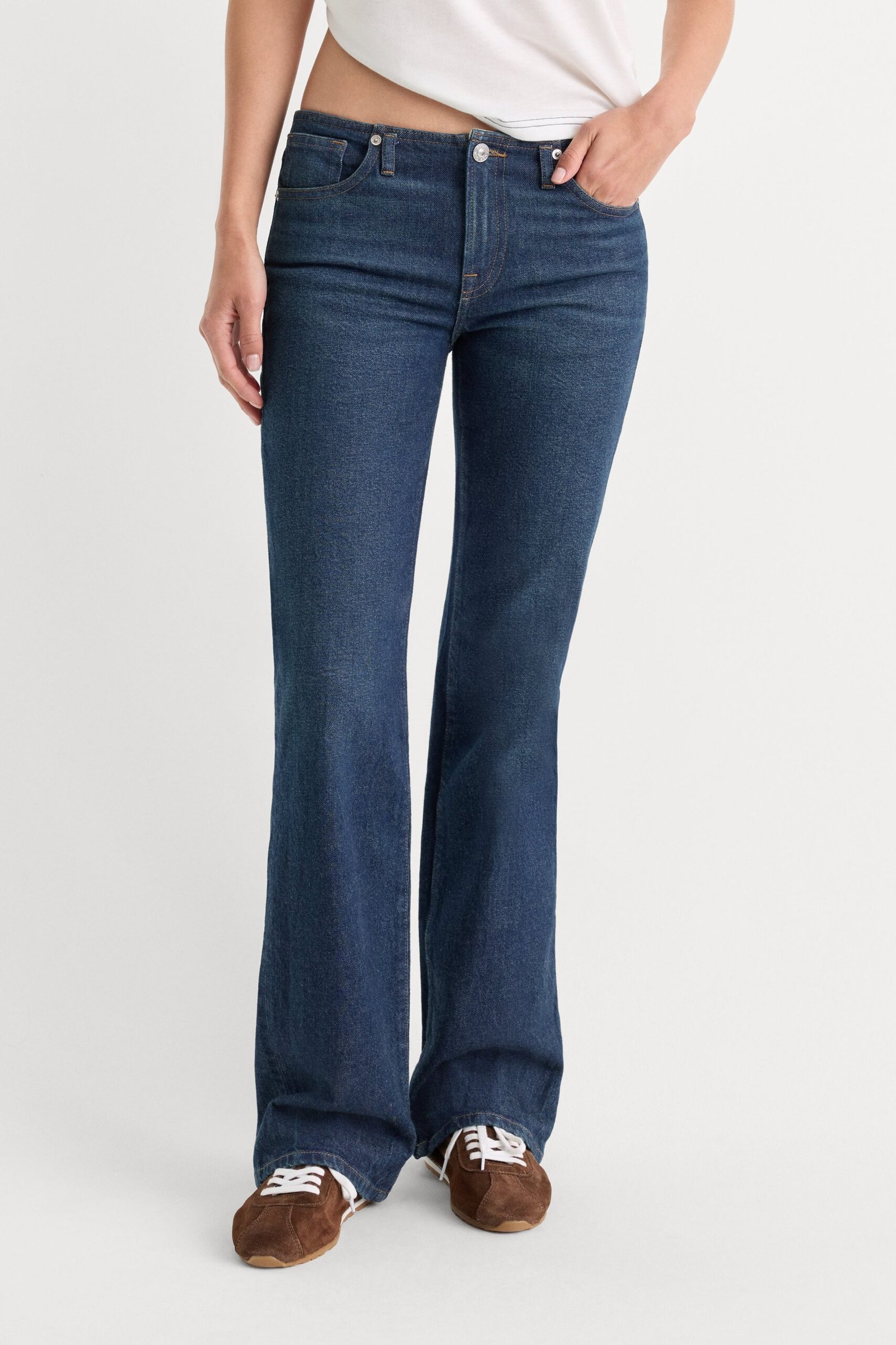 Alternative view of GHOST WAIST LOW RISE BOOTCUT JEANS | QUIRK