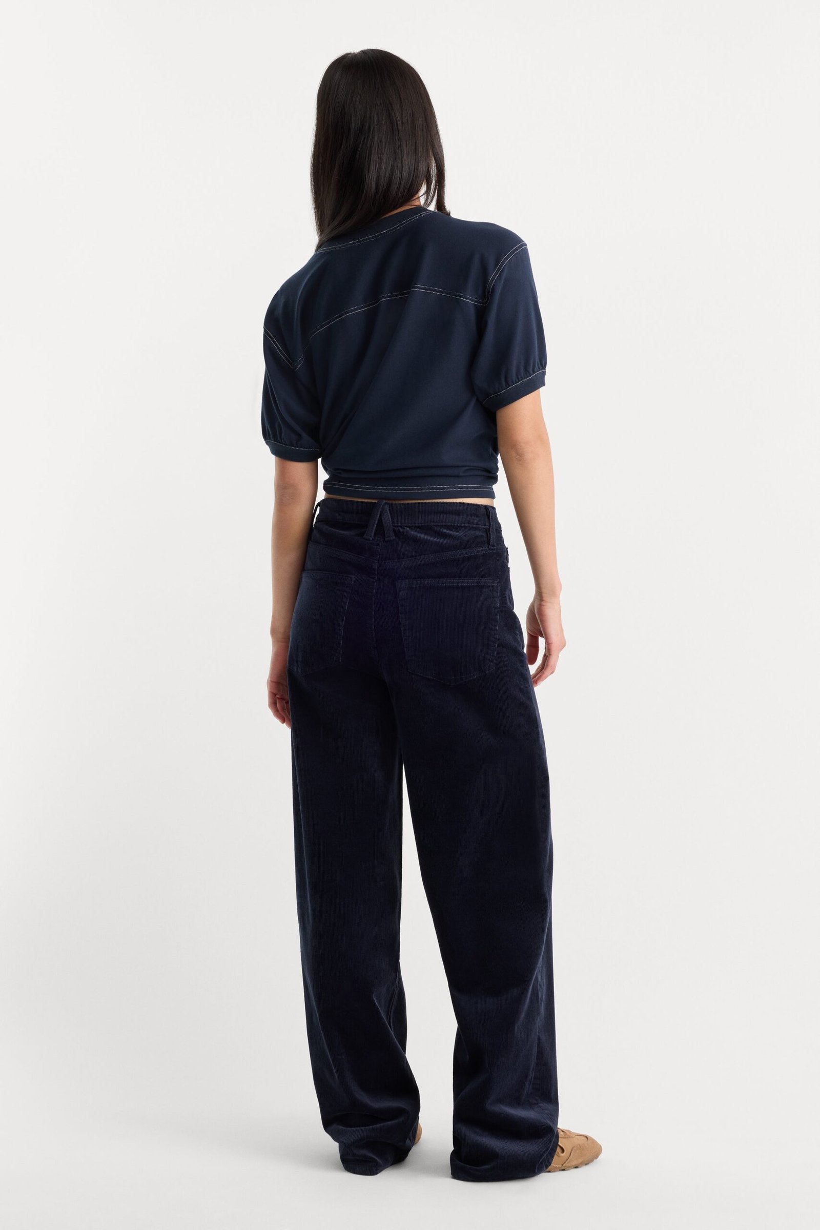 VINTAGE WIDE CORDUROY PANT | NEW NAVY002 - Image 5