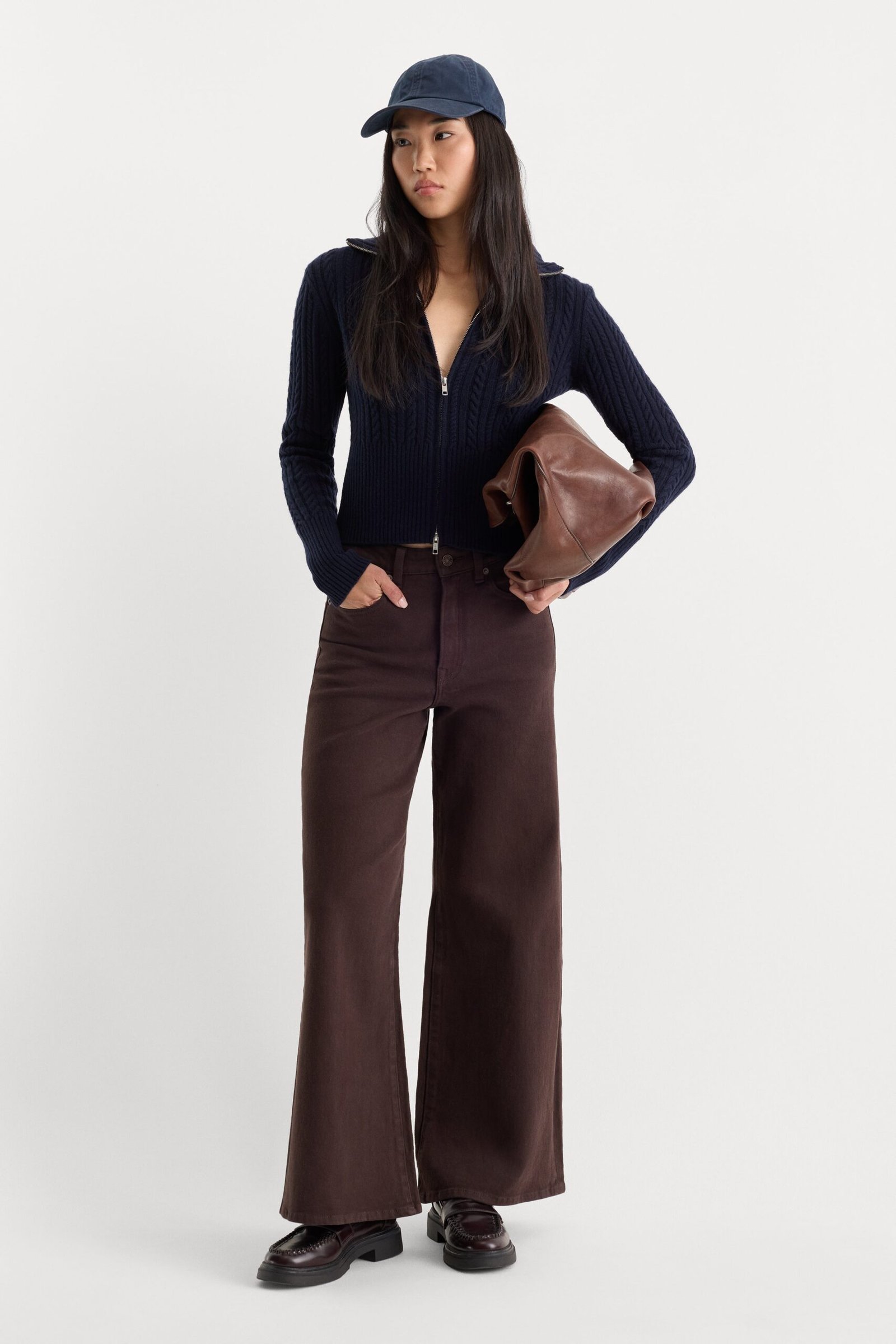 GOOD WAIST PALAZZO ANKLE JEANS | ESPRESSO