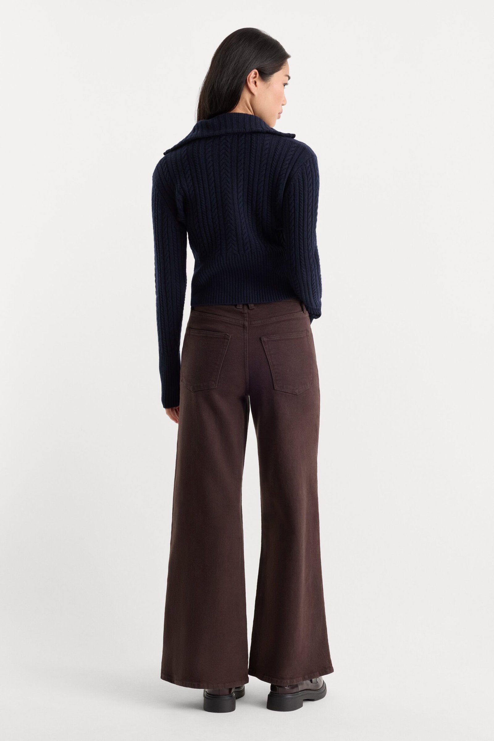GOOD WAIST PALAZZO ANKLE JEANS | ESPRESSO - Image 5