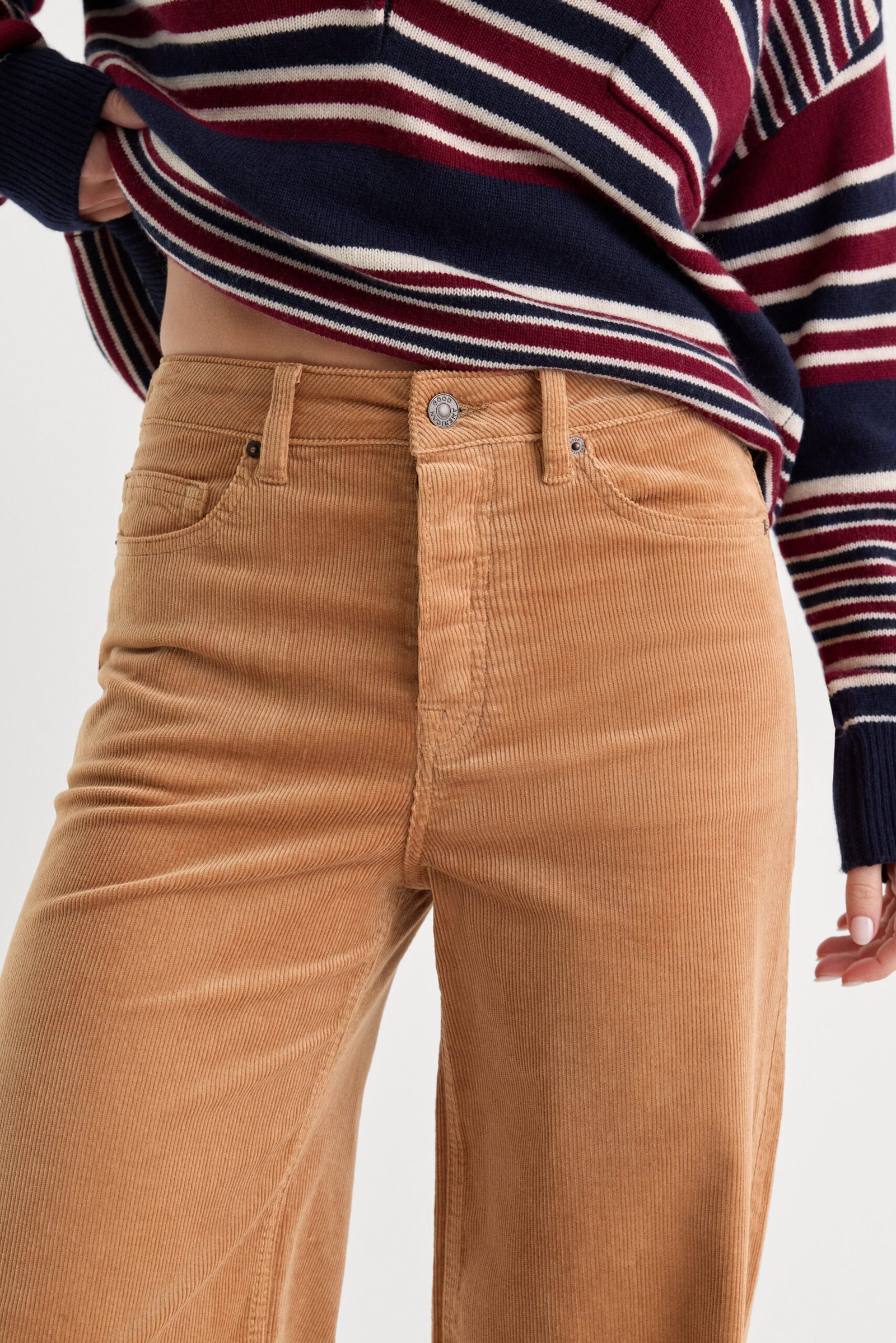 VINTAGE WIDE CORDUROY PANT | CAFE CLAY - Image 4