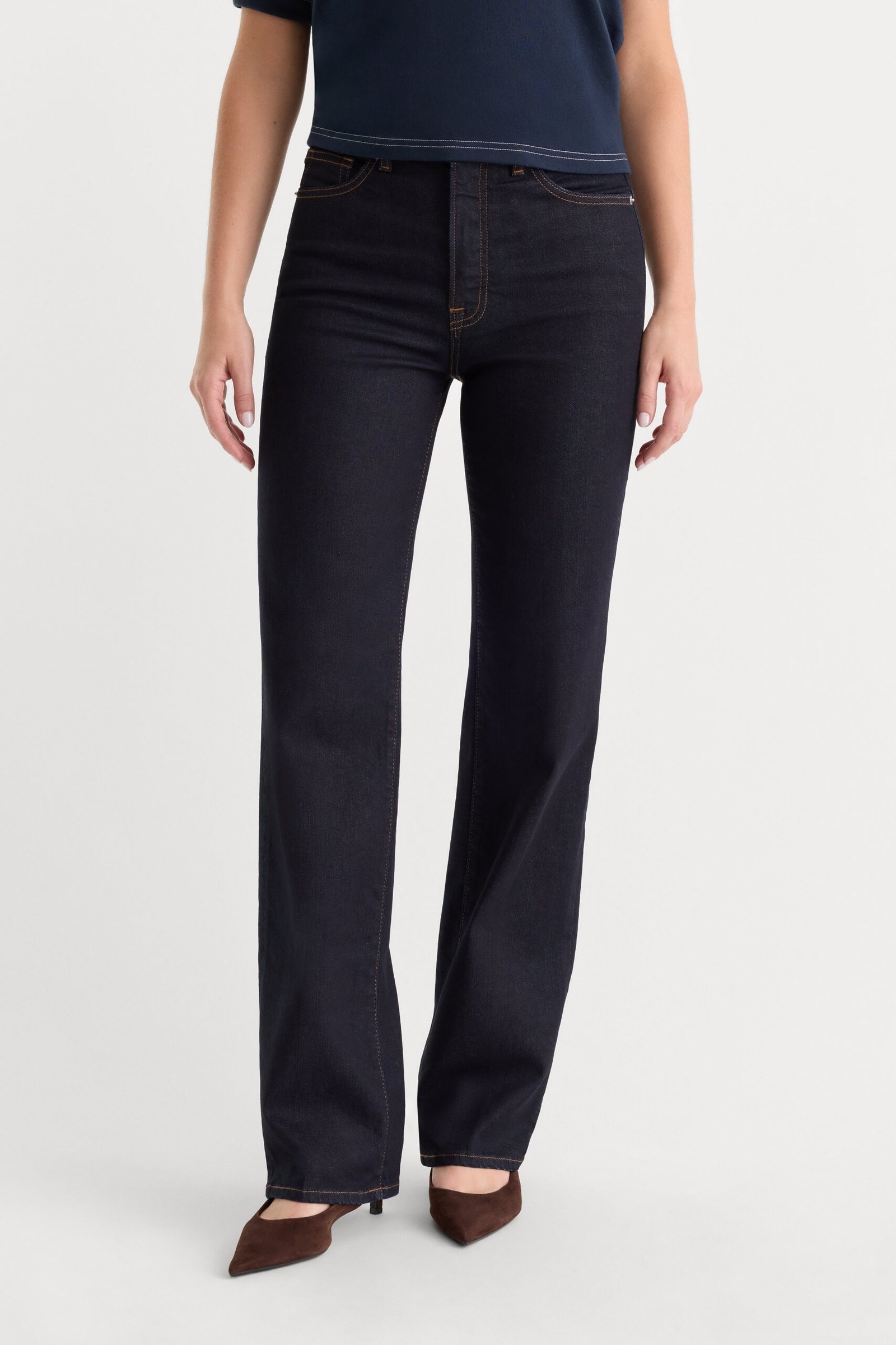 Alternative view of GOOD TRUE STRAIGHT JEANS | RINSE