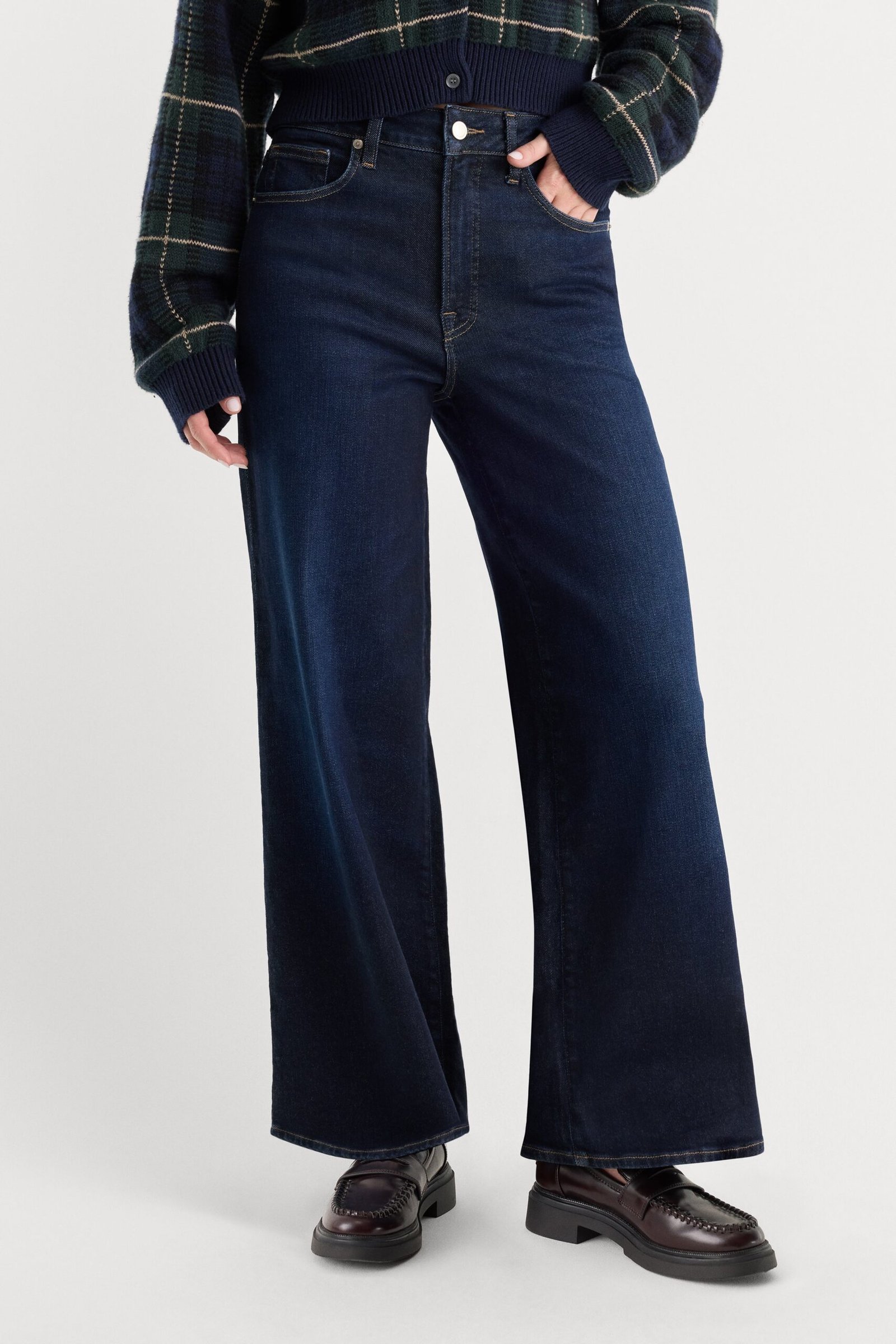 Alternative view of GOOD WAIST PALAZZO ANKLE JEANS | RINSE
