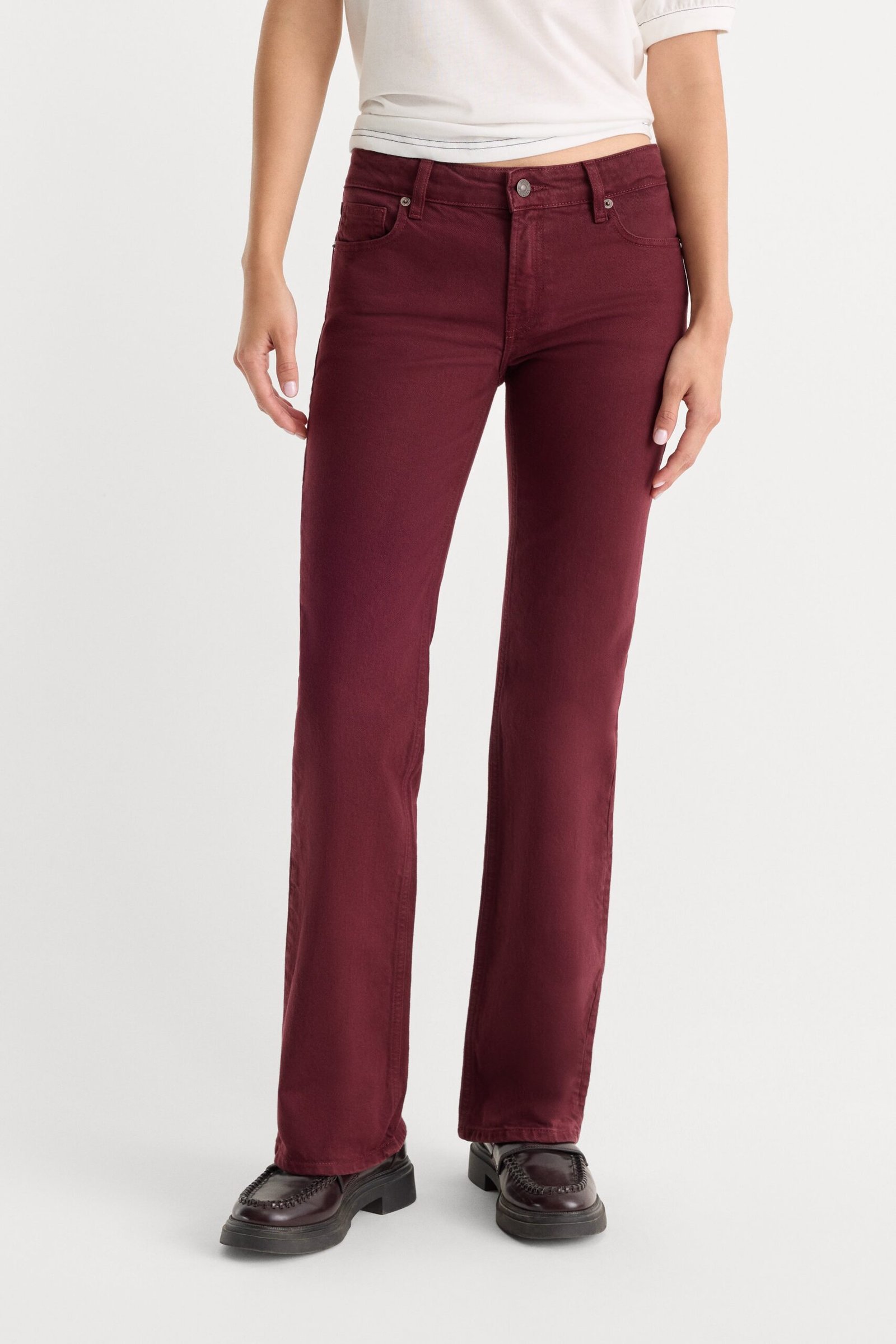 Alternative view of VINTAGE LOW RISE BOOTCUT JEANS | BERRY NOIR